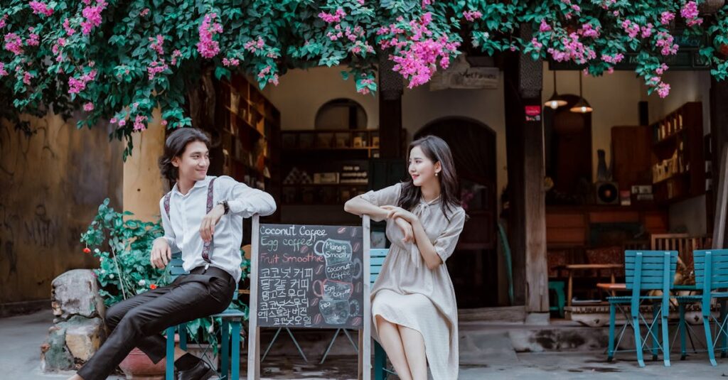 将来について真剣に話し合う男女のイメージ